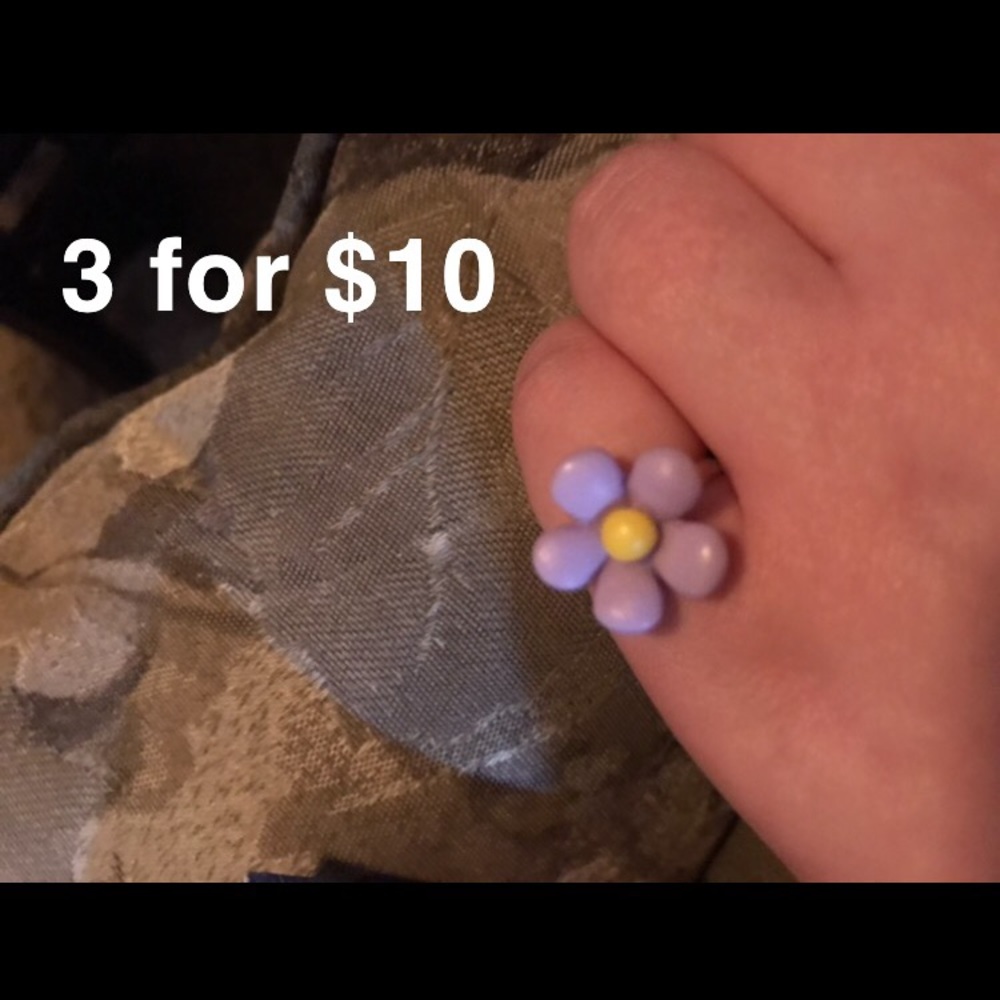 Purple Flower Ring (3 for $10)